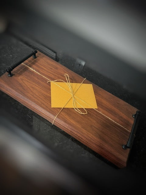Handmade Walnut face grain service tray