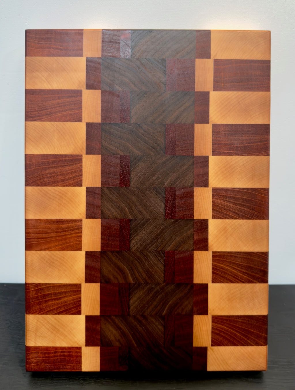 Cameroon Mahogany, Walnut, Maple and Padauk Cutting Board
