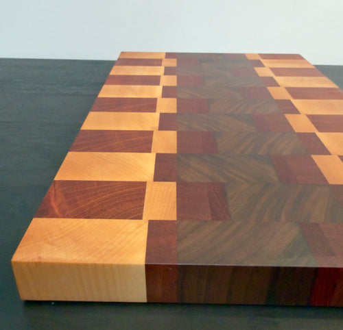 Cameroon Mahogany, Walnut, Maple and Padauk Cutting Board