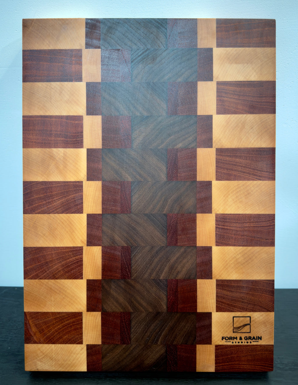 Cameroon Mahogany, Walnut, Maple and Padauk Cutting Board