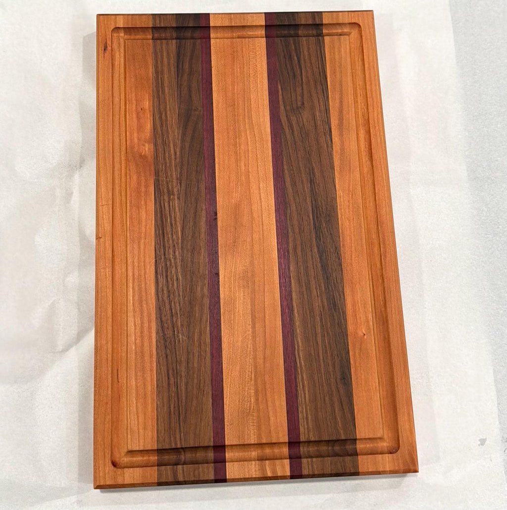 Cherry, Walnut and Purple Heart Cutting board