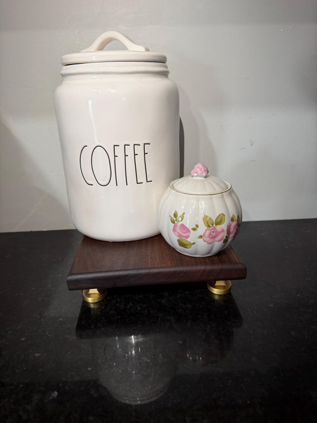 Handmade wooden centerpiece