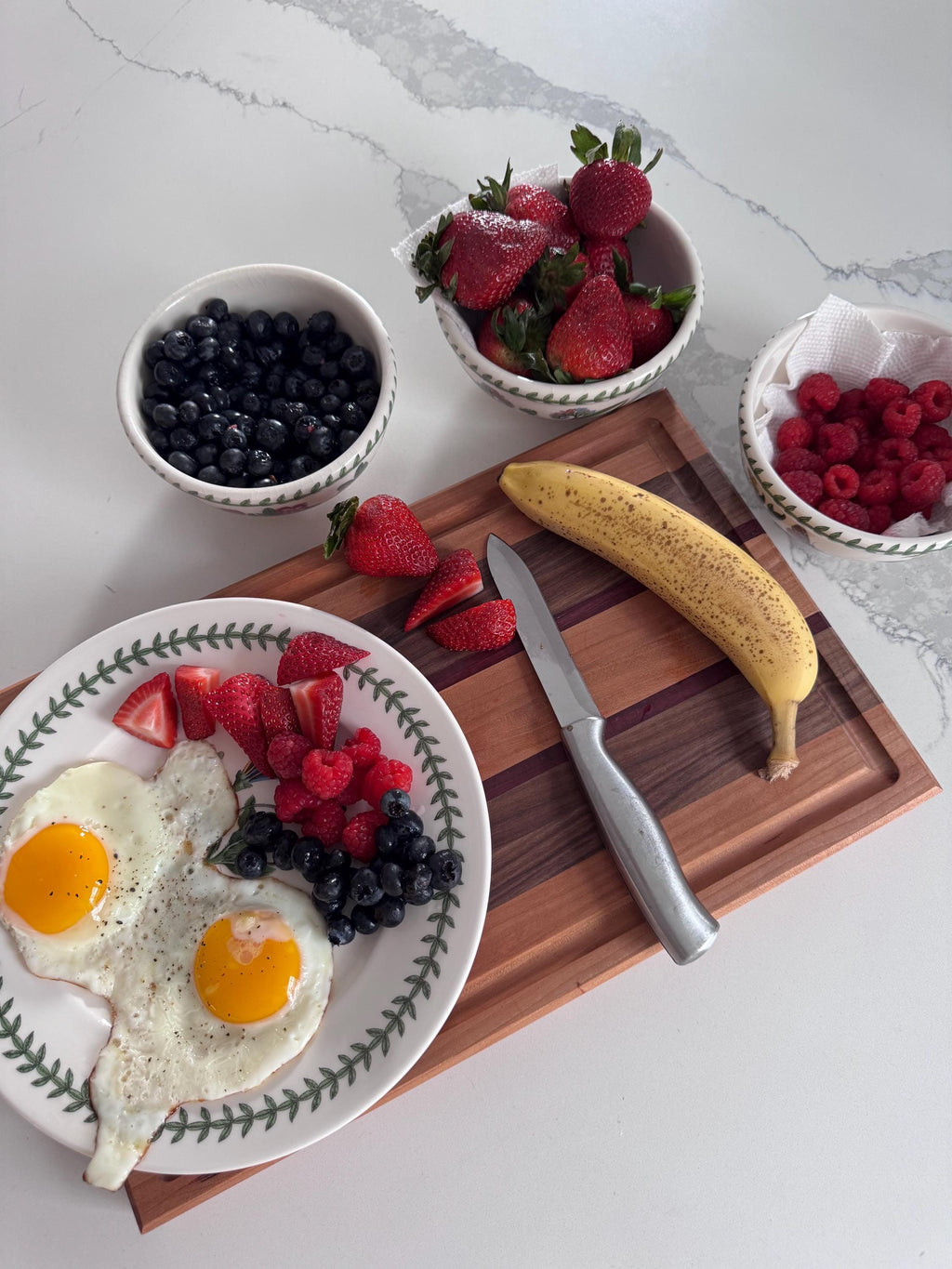 Cherry, Walnut and Purple Heart Cutting board