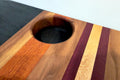 Walnut, Cherry, Maple, Purple Heart and Cameroon Mahogany Cutting board