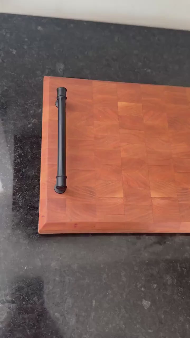 Handmade Cherry end grain service tray